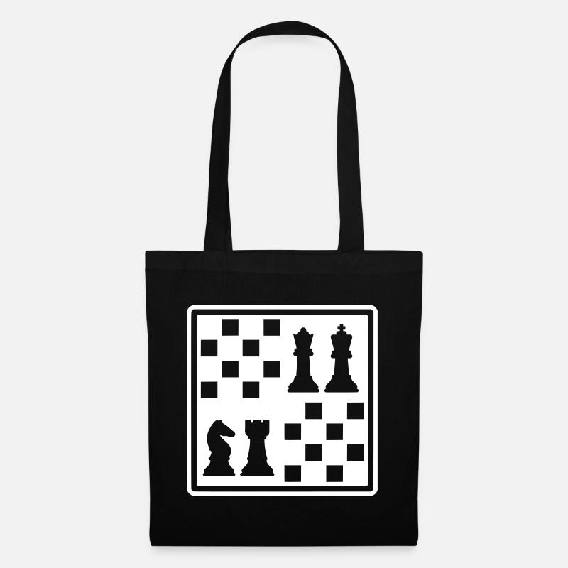 Schach - Stoffbeutel - Schwarz