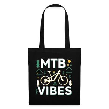 Mountain Bike Vibes Illustration - Tote Bag - black - Front