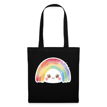 Kawaii Cute Rainbow - Tote Bag - black - Front