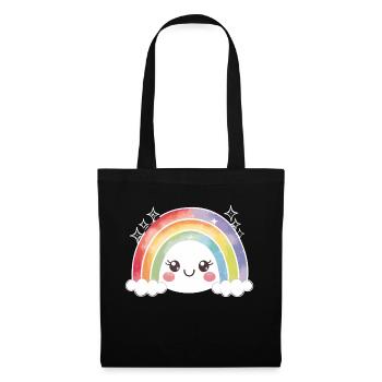 Kawaii Cute Rainbow - Tote Bag - black - Front