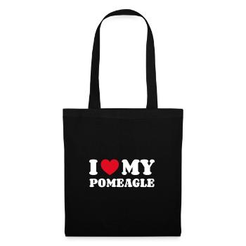 I Love My Pomeagle - Stoffbeutel - Schwarz - Vorne