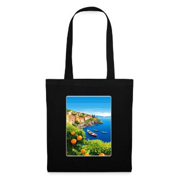 Sorrente Italie Voyage Affiche Souvenir Peinture WPA - Sac en tissu - noir - Devant
