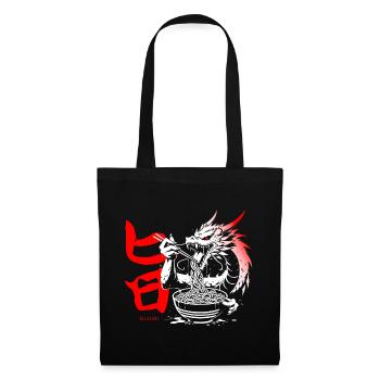 Anime Manga // Dragon Eats Ramen Soup // AS018 - Tote Bag - black - Front