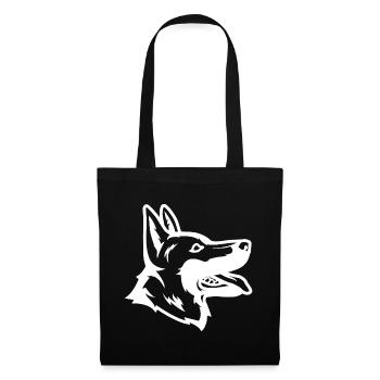 German Shepherd Drawing - Tote Bag - black - Front
