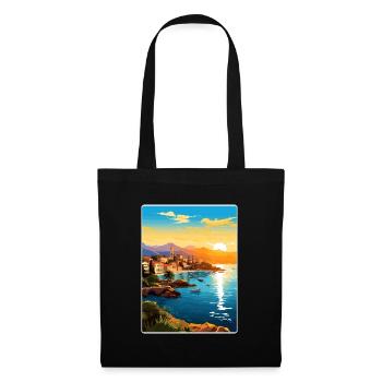 Antalya Turkey Travel Poster Souvenir Painting WPA - Tote Bag - black - Front