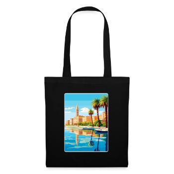 Zagreb Croatia Travel Poster Souvenir Painting WPA - Tote Bag - black - Front
