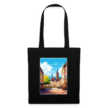 Heidelberg Allemagne Affiche de voyage Peinture Souvenir WP - Sac en tissu - noir - Devant