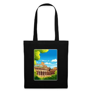 Vérone Italie Affiche de voyage Souvenir Carte Postale Peinture - Sac en tissu - noir - Devant