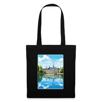 Den Haag Niederlande Reiseposter Souvenir WPA - Stoffbeutel - Schwarz - Vorne