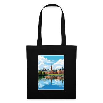 Den Haag Niederlande Reiseposter Souvenir WPA - Stoffbeutel - Schwarz - Vorne
