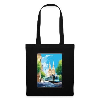 Vienna Austria Travel Poster Souvenir Painting WPA - Tote Bag - black - Front