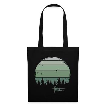 Wald retro Freiheit Baum Natur Graffiti Symbol - Stoffbeutel - Schwarz - Vorne