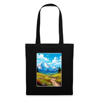 Gran Paradiso Italy Vintage Travel Poster Souvenir - Tote Bag - black - Front