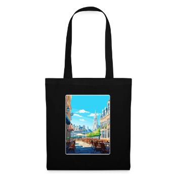 Brussels Belgium Travel Poster Souvenir Paint WPA - Tote Bag - black - Front