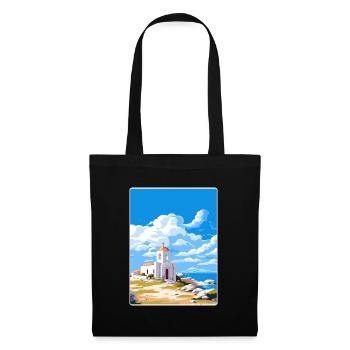 Délos Grèce Affiche de voyage Souvenir Carte Postale Peinture - Sac en tissu - noir - Devant