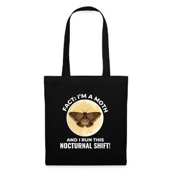 Moth Nocturnal Animal Insect Collector Entomology - Tote Bag - black - Front