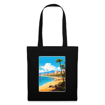 Playa de las Americas Espagne Affiche de voyage Souvenir - Sac en tissu - noir - Devant