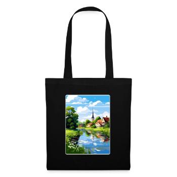 Spreewald Allemagne Affiche de voyage Peinture Souvenir WPA - Sac en tissu - noir - Devant