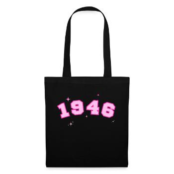 1946 rose étoile - Sac en tissu - noir - Devant