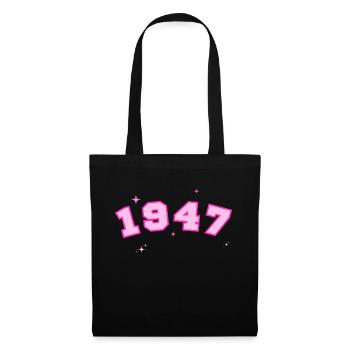 1947 rose étoile - Sac en tissu - noir - Devant