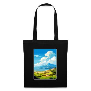 Mont Dirfi Grèce Affiche de voyage Peinture Souvenir WP - Sac en tissu - noir - Devant