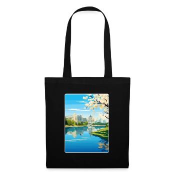 Bucharest Romania Travel Poster Souvenir Paint WPA - Tote Bag - black - Front