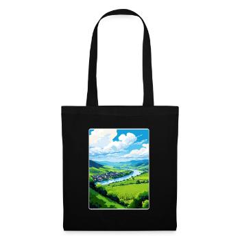 Vallée de la Moselle Allemagne Affiche de voyage Souvenir WPA - Sac en tissu - noir - Devant