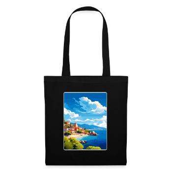 Îles Saroniques Grèce Affiche de voyage Souvenir WPA - Sac en tissu - noir - Devant