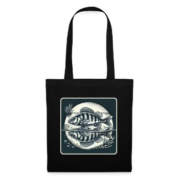 Perch natural angler design - Tote Bag - black - Front