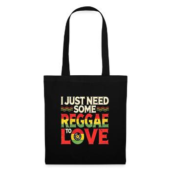 Design reggae jamaïcain - Sac en tissu - noir - Devant