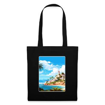 Costa Del Sol Spanien Vintage Reise Poster Souvenir - Stoffbeutel - Schwarz - Vorne