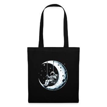 astronaute astronaute astronaute balançoire à bascule lune gesch - Sac en tissu - noir - Devant