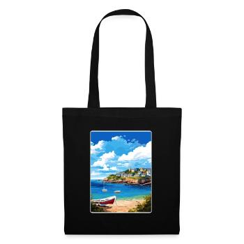 Coverack Cornwall England Travel Poster Souvenir - Tote Bag - black - Front