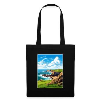 Lands End Cornwall England Travel Poster Souvenir - Tote Bag - black - Front
