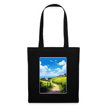 Lamorna Cornwall England Travel Poster Souvenir - Tote Bag - black - Front