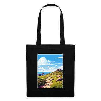 Lands End Cornwall England Travel Poster Souvenir - Tote Bag - black - Front