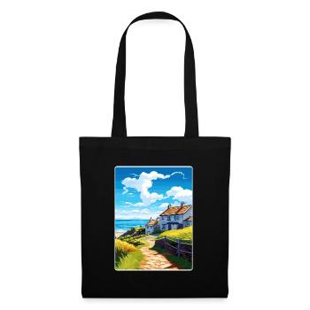 Gorran Haven Angleterre Affiche de voyage Souvenir WPA - Sac en tissu - noir - Devant