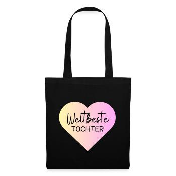 Weltallerbeste Tochter - Stoffbeutel - Schwarz - Vorne