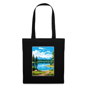 Big Bear Lake California Travel Poster Souvenir - Tote Bag - black - Front