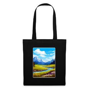 Glacier County Montana Reiseposter Souvenir WPA - Stoffbeutel - Schwarz - Vorne