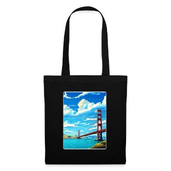 San Francisco Golden Gate California Travel Poster - Tote Bag - black - Front