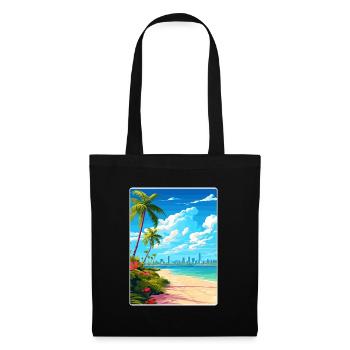 Miami Florida Travel Poster Souvenir Painting WPA - Tote Bag - black - Front