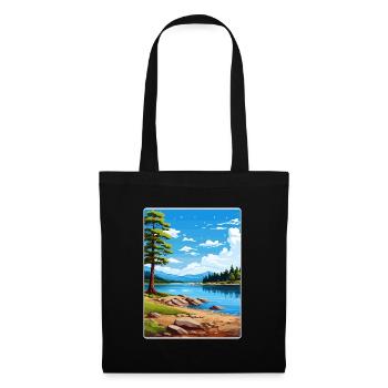 Big Bear Lake California Travel Poster Souvenir - Tote Bag - black - Front
