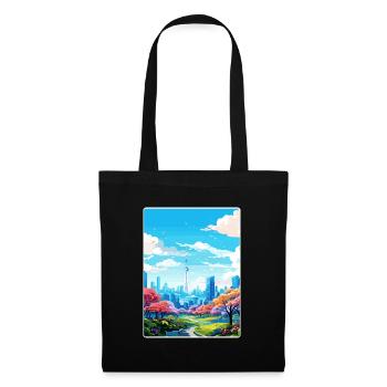 Séoul Corée du Sud Affiche de voyage Peinture Souvenir WPA - Sac en tissu - noir - Devant