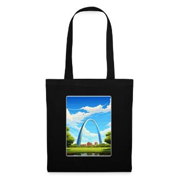 Gateway Arch Nationalpark Reiseplakat Souvenir - Stoffbeutel - Schwarz - Vorne