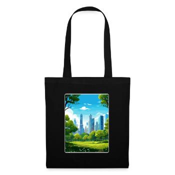 New York State Travel Poster Souvenir Painting WPA - Tote Bag - black - Front