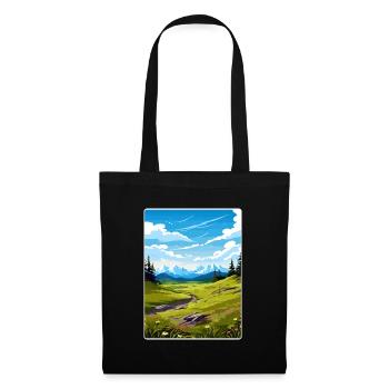Parc national de Denali Alaska Voyage Poster Souvenir - Sac en tissu - noir - Devant