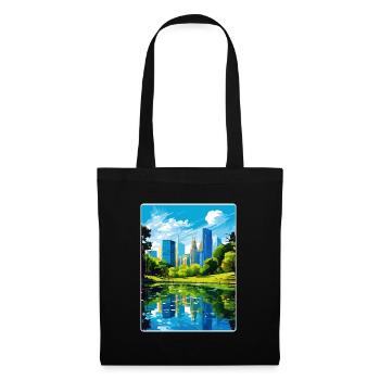 New York State Travel Poster Souvenir Painting WPA - Tote Bag - black - Front