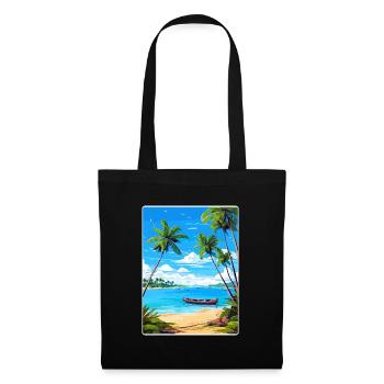 Ko Samui Thailand Thai Reise Poster Souvenir WPA - Stoffbeutel - Schwarz - Vorne