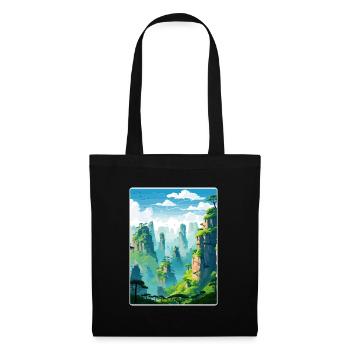 Zhangjiajie Chine Voyage Affiche Peinture Souvenir WPA - Sac en tissu - noir - Devant